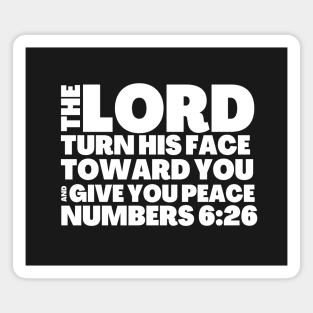 Numbers 6-26 His Face Shine Toward You Magnet